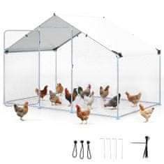 Costway Metalni kokošinjac 300x203x202 cm