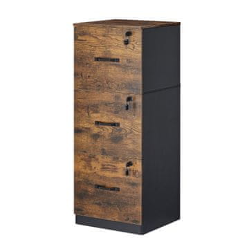 Songmics Ormarić za arhiviranje 40x41x103 cm smeđi