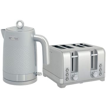 Homestar Set kuhalo za vodu i toster 1,7L kuhalo 2200W 23,6x16x27,6 cm sivo