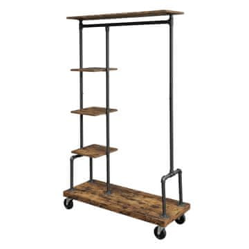 Songmics Vješalica za odjeću 40x103x174.5 cm smeđa