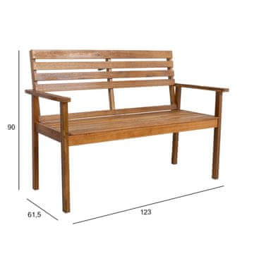 Homestar Klupa FORTUNA 123x61,5x90 cm, akacija