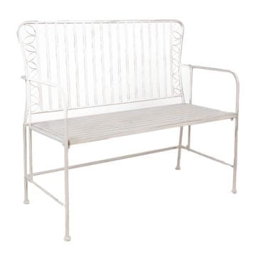 Homestar Klupa JASMINE 103x50x93 cm, antikno bijela