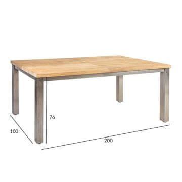 Homestar Stol NAUTICA 200/300x100x76 cm, tikovina