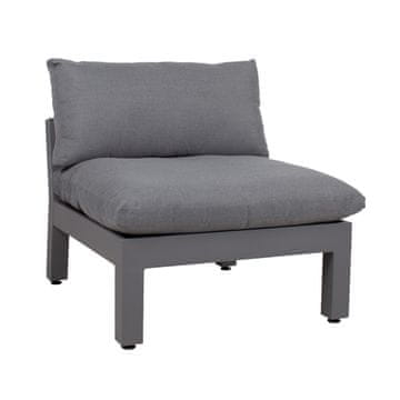 Homestar Modularni kauč FLUFFY 1-sjedalo bez naslona za ruke, sivi