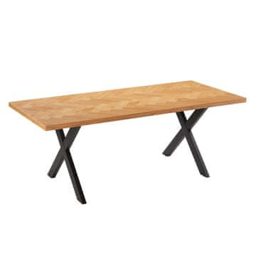 Homestar Blagovaonski stol ROWAN 200x90x75 cm riblja kost hrast