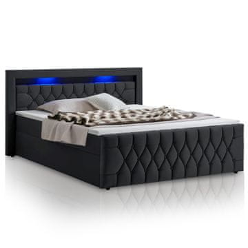 Homestar Box spring krevet Leona 140x200 cm Crna