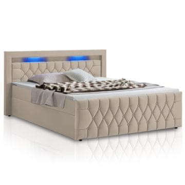 Homestar Box spring krevet Leona 140x200 cm Bež