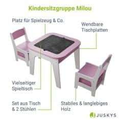 Homestar Dječji stol i stolica Milou 60x60x50 cm ružičasta