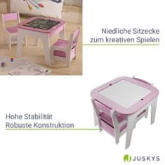 Homestar Dječji stol i stolica Milou 60x60x50 cm ružičasta