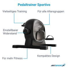 Homestar Pedalni trenažer Sportivo 36x37x27 cm Crni