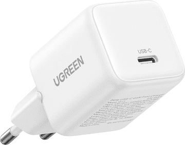 Ugreen GaN brzi punjač, 30W, USB-C, bijeli (65009)