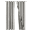 Nikcorp Joydeco Zavjese za zamračivanje s toplinskom izolacijom, 2 komada, 117 x 137 cm, efekt lana, 100% blokada svjetlosti, ušteda energije, metalne ušice, sive
