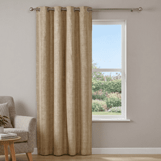 Nikcorp Jemidi Elfie poluprozirna lanena zavjesa s ušicama, 140x245 cm, bež, 100% poliester, elegantan dizajn, polu-zatamnjujuća, brza montaža, jednostavno održavanje, za dnevnu i spavaću sobu