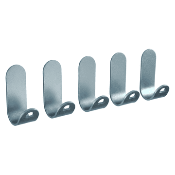 Nikcorp Samoljepljive zidne kuke IberAr, set 5 kom, plave, vodootporne, bez bušenja, aluminij, nosivost 5 kg, za kupaonicu, kuhinju, hodnik, organizator odjeće