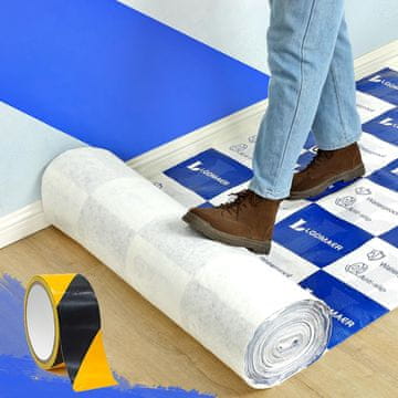 Nikcorp Profesionalna zaštitna podloga za podove 1 x 31 m – višekratna, protuklizna, vodootporna, izdržljiva, otporna na kidanje i habanje, za renovacije, 31 m²