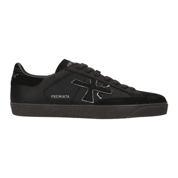 Nikcorp Premiata Muške tenisice Steven 8484 Kožne Premium Crne, Vrhunska teleća i brušena koža, Podstava od kozje i teleće kože, Gumeni potplat 2 cm, Elegantne i udobne, Veličina 44