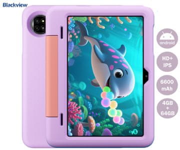 Blackview TAB 20 KIDS tablet, 4/64GB, IPS, WiFi5, Android, ljubičasti + pribor