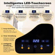 Northix Mini sušilica rublja 5 kg s LED zaslonom osjetljivim na dodir i sušilicom s dezinfekcijom i dezodoracijom