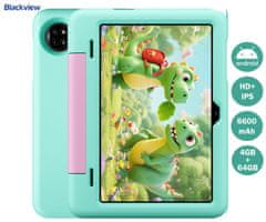 Blackview TAB 20 KIDS tablet, 4/64GB, IPS, WiFi5, Android, zeleni + pribor