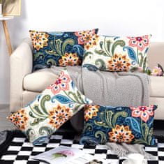 Boho Ukrasne Navlake za Jastuke 4 kom 30x50 cm, Set 4 komada, Cvjetni Uzorak, Etno Stil, Moderna Dnevna Soba, Spavaća Soba, Visokokvalitetna Tkanina, Skriveni Patentni Zatvarač, Ugodne na Dodir