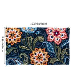Boho Ukrasne Navlake za Jastuke 4 kom 30x50 cm, Set 4 komada, Cvjetni Uzorak, Etno Stil, Moderna Dnevna Soba, Spavaća Soba, Visokokvalitetna Tkanina, Skriveni Patentni Zatvarač, Ugodne na Dodir