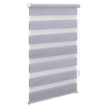 Nikcorp Roleta Dan/Noć bez bušenja, Svijetlosiva 60x130 cm, podesive stezaljke Klemmfix 16-25 mm, montaža bez bušenja ili invazivna, za dnevni boravak, kuhinju, spavaću sobu, balkonska vrata