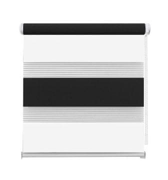 Nikcorp Roleta Dan-Noć Duo 40x130cm Bijelo-Crna, Montaža Bez Bušenja Klemmfix, Širina Tkanine 36cm, Upravljanje Lančićem Lijevo/Desno, Idealan Za Spavaću Sobu i Dnevni Boravak