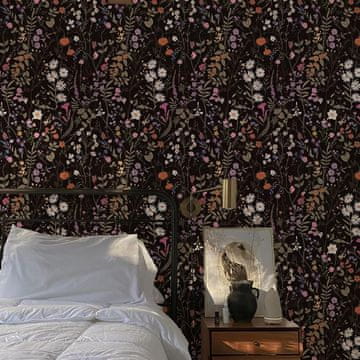 Nikcorp Samoljepljiva tapeta Vintage Cvijeće bež, 44x1200 cm, vinilna folija, pokriva 5,28 m2, jednostavna montaža, otporna, za zidove i namještaj