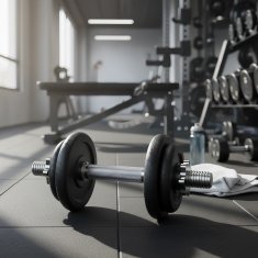 Songmics Set bučica 2 u 1 s povezivom šipkom 2x10 kg crni