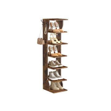 Songmics Ormarić za cipele 30x26.4x110.4 cm smeđi