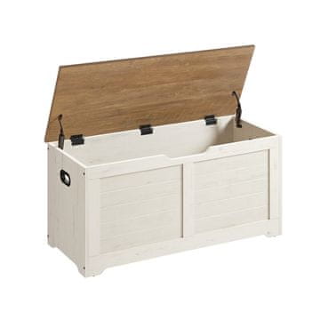 Songmics Klupa za pohranu 100x40x46 cm Bijela