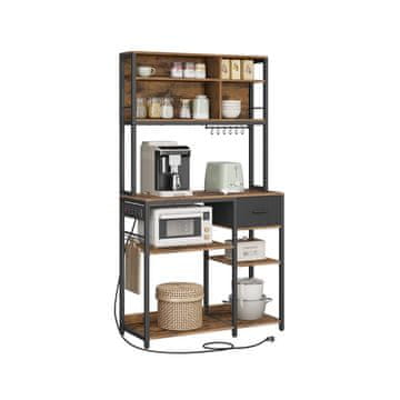 Songmics Kuhinjska polica 40x100x180.4 cm smeđa