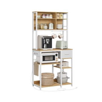 Songmics Kuhinjska polica 40x80x180.4 cm smeđa