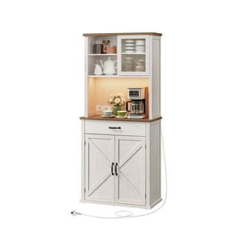 Songmics Ormarić 39.7x80.4x180.3 cm Bijela