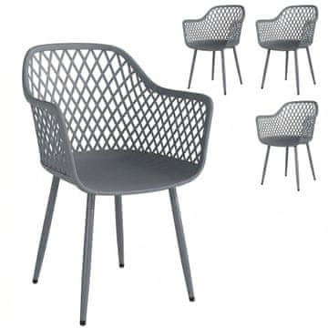 Homestar Set vrtnih stolica 4 komada 56x51x84 cm tamno siva
