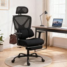 Homestar Uredska stolica ergonomska 73x75x120-128 cm Crna