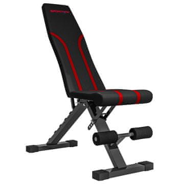 Homestar Klupa za vježbanje, naslon za leđa s 6 položaja, sjedalo s 4 položaja, 82x35x42,5-107 cm, crna