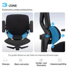 Homestar Uredska stolica ergonomska 73x75x120-128 cm Crna