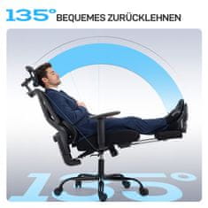 Homestar Uredska stolica ergonomska 73x75x120-128 cm Crna
