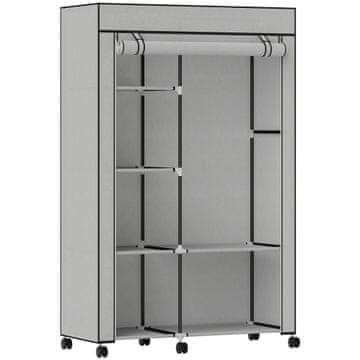 Homestar Ormar od tkanine 6 polica 1 šipka za vješanje 103x43x162,5 cm svijetlo siva