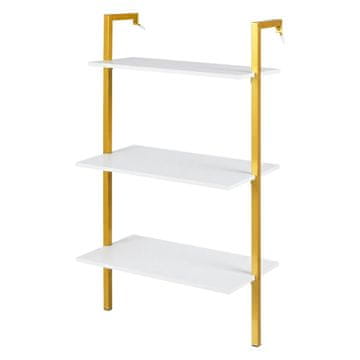 Costway 3-etažna ljestvičasta polica 53,5x29,5x96 cm bijela