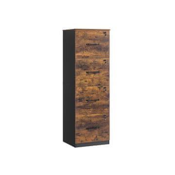 Songmics Ormarić za arhiviranje 40x41x135.5 cm smeđi