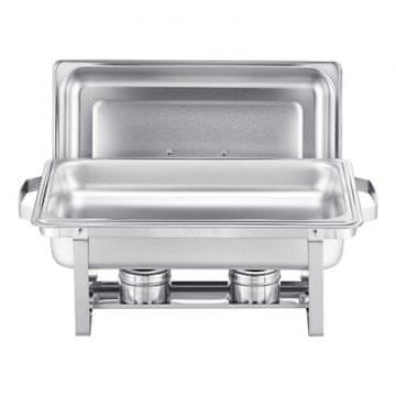 VEVOR Set za posluživanje hrane Chafing Dish Buffet 8 Qt 6 komada Srebrni