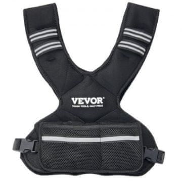 VEVOR Prsluk s utezima podesiv 5-9.1 kg crni