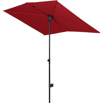 Nikcorp Grand Patio Vrtni Sklopivi Pravokutni Suncobran Crveni 183 x 134 cm, UV zaštita, Poliester, Idealan za Terasu i Balkon, Velika Površina Hlada, Jednostavno Skladištenje