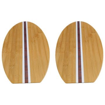 Nikcorp Set 2 bambusove daske za rezanje SNAPPER ROCKS s laserskim graviranjem, 26 x 40 cm, debljina 1.2 cm, ekološki materijal, idealne za povrće, meso, kruh, poklon, prirodna boja