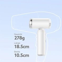 Nikcorp Profesionalna ionska sušilica za kosu 1300W, 110000 o/min, 23 m/s, 278g, 18.5x10.5x5.3 cm, 200 milijuna iona, NTC termostat, 2 brzine, 3 temp, difuzor, koncentrator, bijela