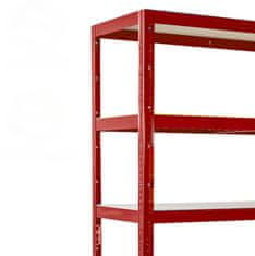 Nikcorp Dodatna polica G-Rack 90x45 cm crvena, čelična konstrukcija, MDF ploča, nosivost 265 kg, montaža bez vijaka, sistem na utiskivanje, kompatibilna sa G-Rack regalima, za garažu i radionicu