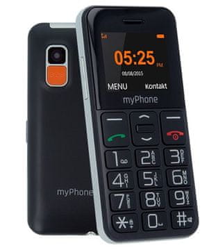 myPhone myPhone Halo Easy mobitel, 4.32 cm (1.7"), 70 g, crna/siva