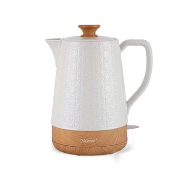 MAESTRO MEO Maestro MR-076 električni kuhalo za vodu, 1.8 L, 1800W, bijelo/drvo